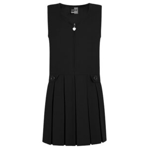 Plain Black Zip Pinafore