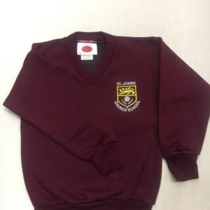St John’s  Maroon V Neck Sweatshirt
